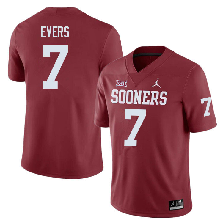 Oklahoma Sooners #7 Nick Evers College Football Jerseys Sale-Crimson